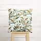 Tissu de décoration Canvas feuilles peintes – vert/blanc,  thumbnail number 8