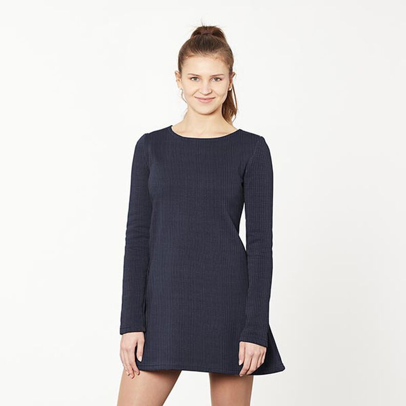 Jersey structuré Petites boîtes – bleu marine, image number 4