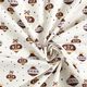 Tissu en coton Popeline Boules de Noël pointues – blanc/or,  thumbnail number 3
