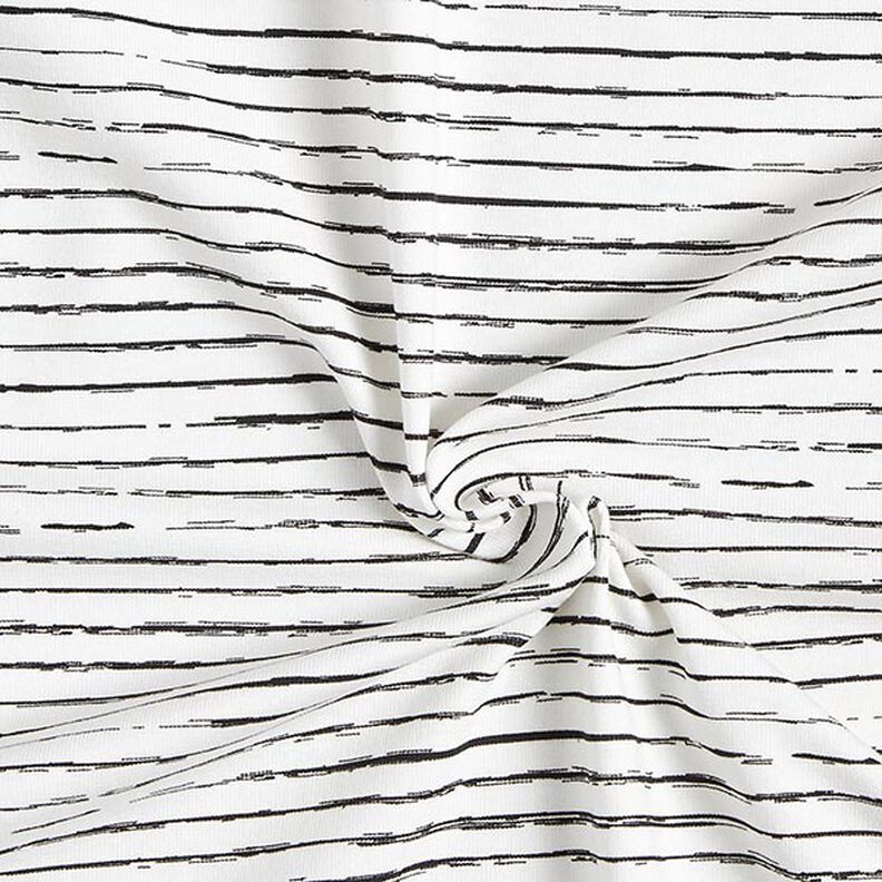 Jersey coton Bandes de gribouillage – écru,  image number 3