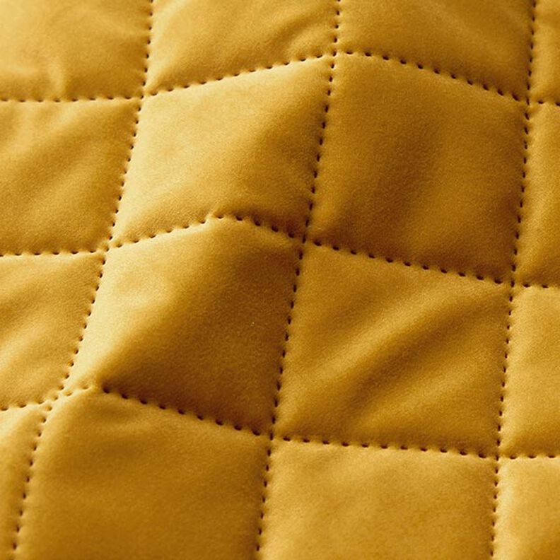 Tissu de revêtement Velours Tissu matelassé – moutarde,  image number 2