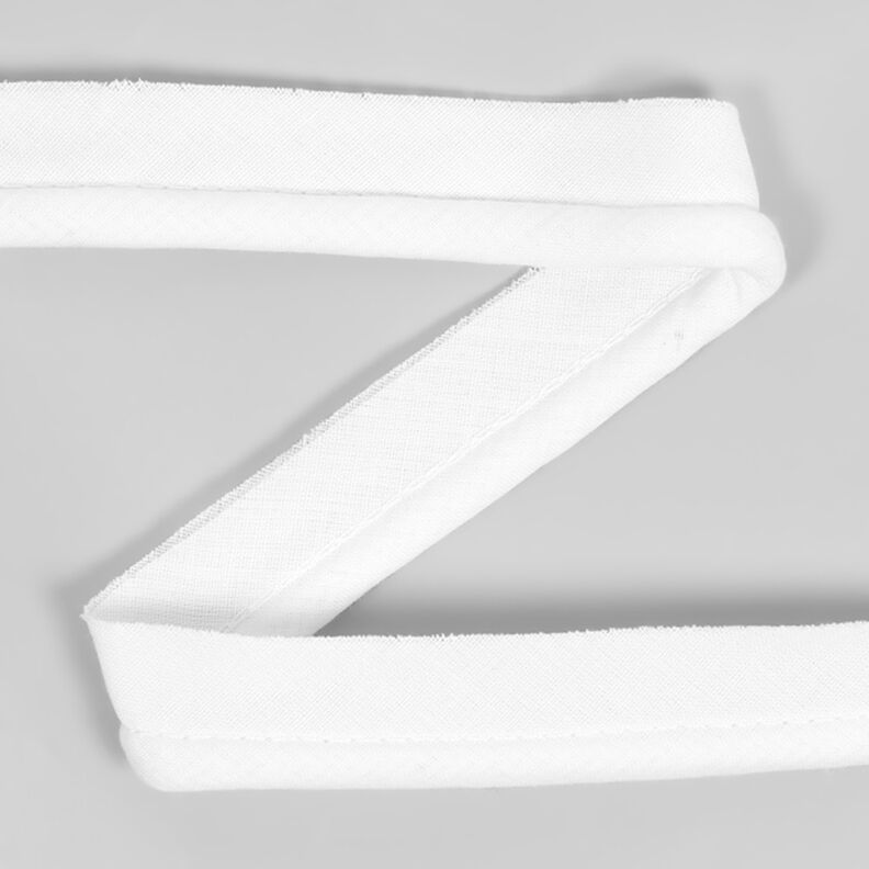 Galon passepoil en coton [20 mm] - blanc,  image number 1
