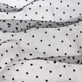 Tulle Pois veloutés – noir, 