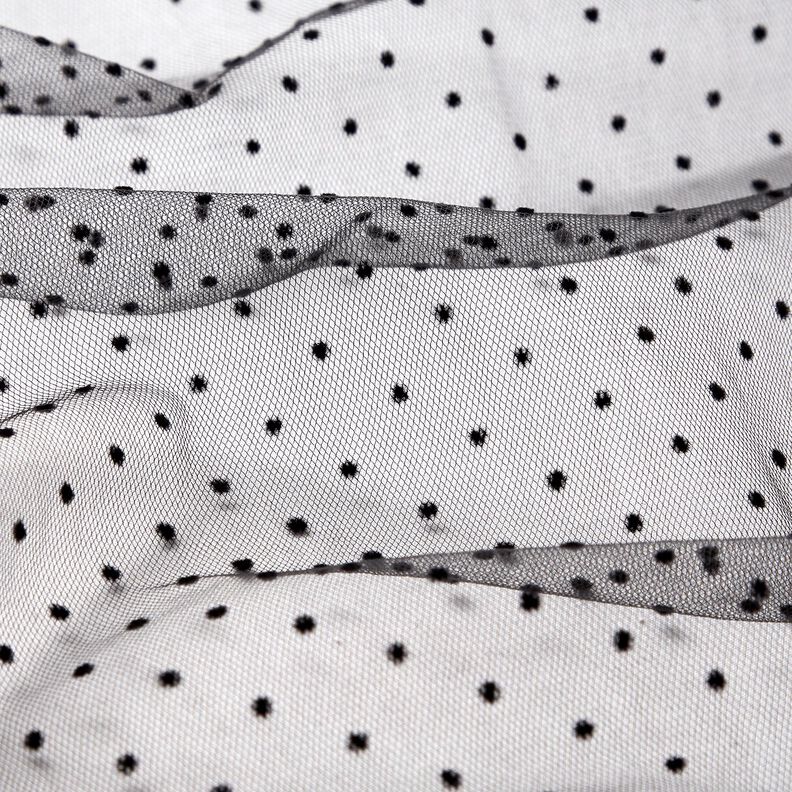 Tulle Pois veloutés – noir,  image number 2