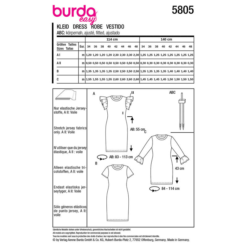 Robe | Burda 5805 | 34-48,  image number 12