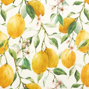 Tissu d’extérieur Canvas Citrons – ivoire/jaune citron, 