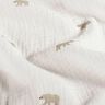 Tissu double gaze de coton ours blanc – blanc,  thumbnail number 2