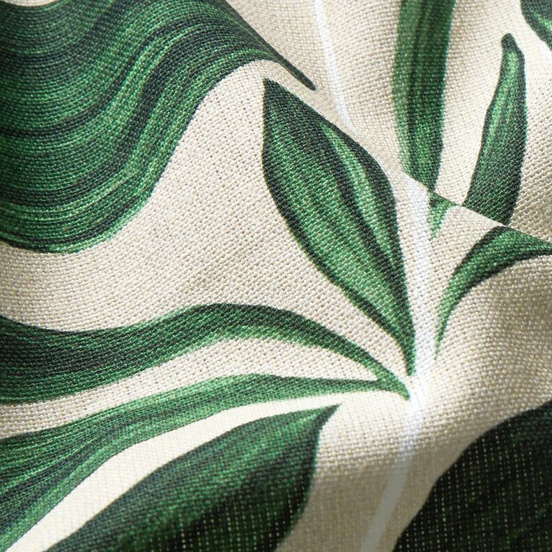 Tissu de décoration Canvas Plantes chics – vert foncé/nature, image number 6