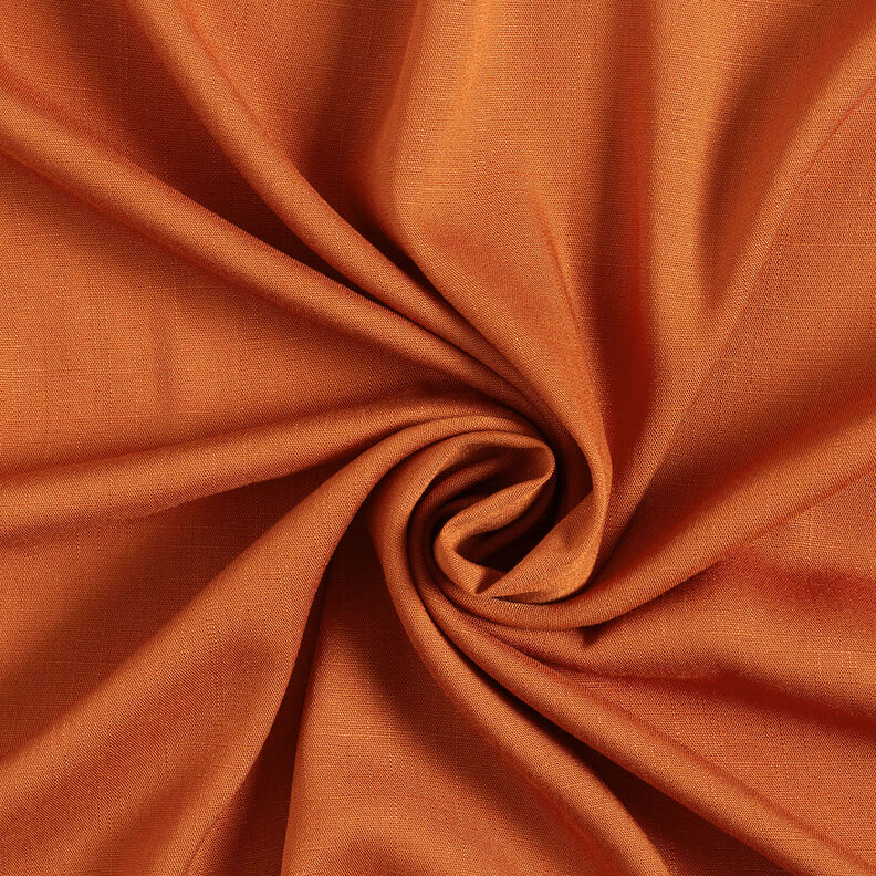 Tissu en viscose aspect lin – cuivre,  image number 1