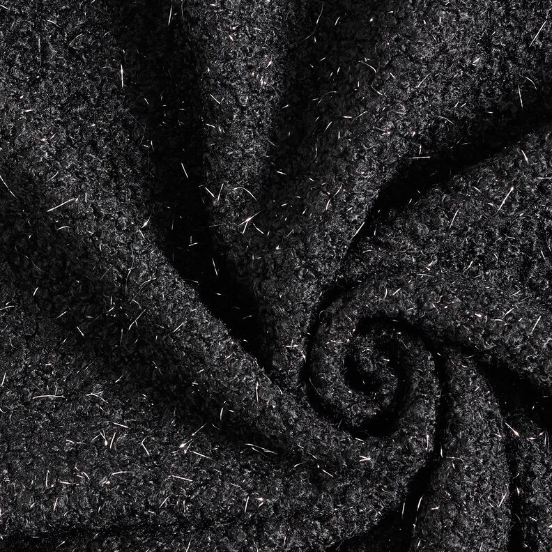Tricot Bouclé Fils brillants – noir, image number 3