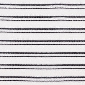 Cr&ecirc;pe pour chemisier &agrave; rayures irr&eacute;guli&egrave;res &ndash; blanc/noir, 