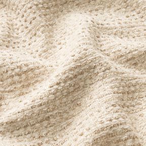 Tissu de revêtement tissu aspect bouclé coloré – beige clair/noix de cajou, 