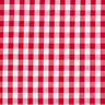 Tissu en coton Vichy à carreaux 1 cm – rouge/blanc,  thumbnail number 1