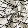 Tissu de décoration Jacquard Lignes abstraites – ivoire/noir,  thumbnail number 4