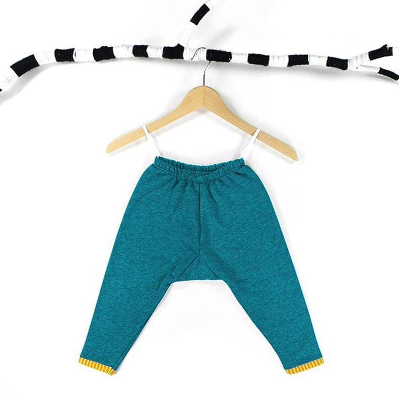 Molleton coton léger uni – pétrole,  image number 4