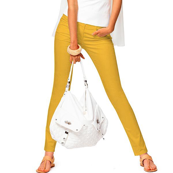 Sergé coton Stretch – curry,  image number 5