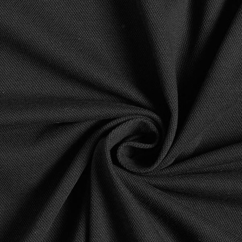 Jersey coton Piqué fin – noir,  image number 1