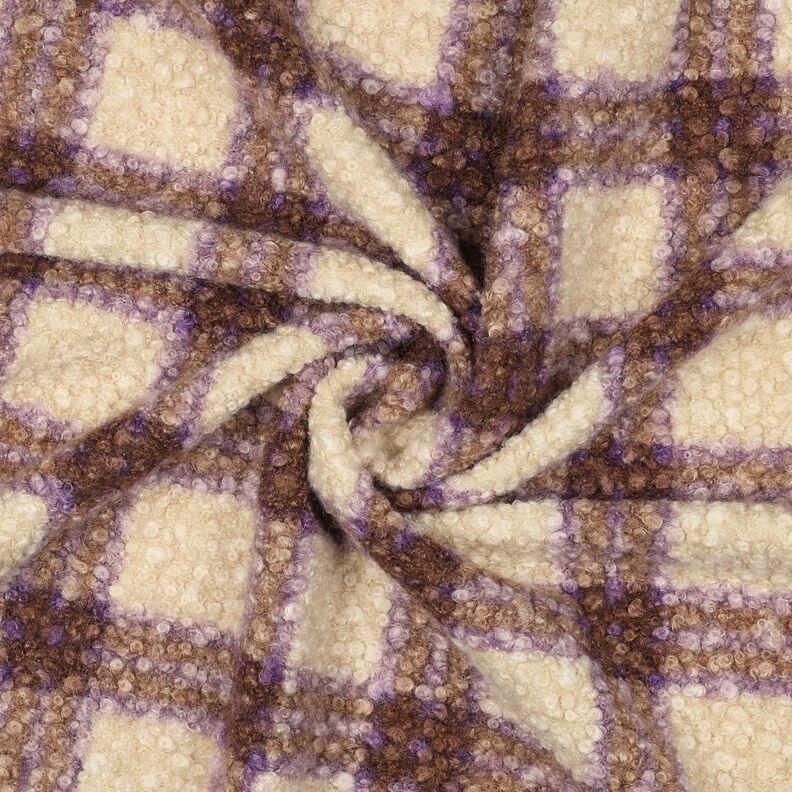 Tricot Bouclé Carreau – vert/écru, image number 3