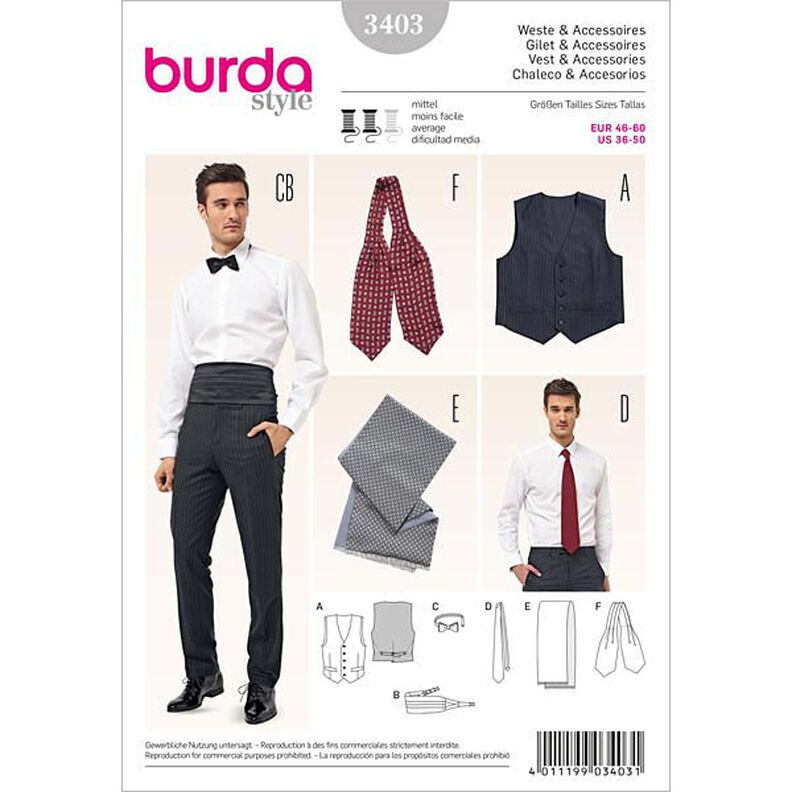 Gilet / accessoires, Burda 3403,  image number 1