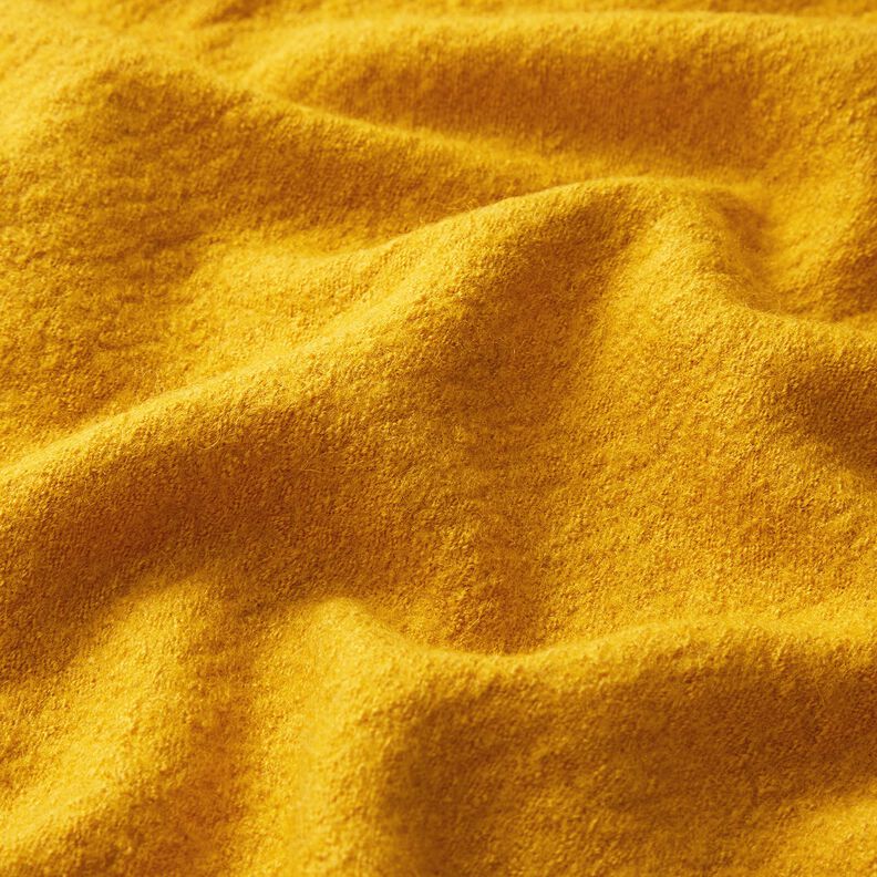 Tissu léger en maille en mélange de viscose et laine – jaune curry,  image number 2