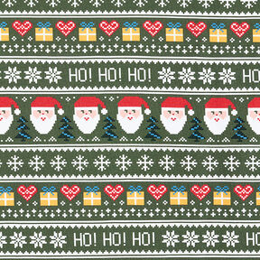 French Terry Ho ! Ho ! Ho ! – pin foncé, 