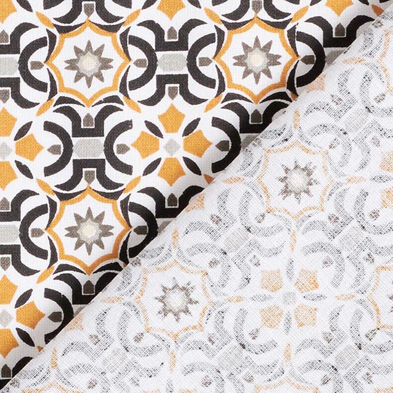 Tissu en coton Cretonne Motif de carreaux – blanc/noir, image number 4