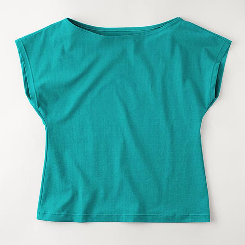 Jersey coton Medium uni – vert émeraude,  image number 8