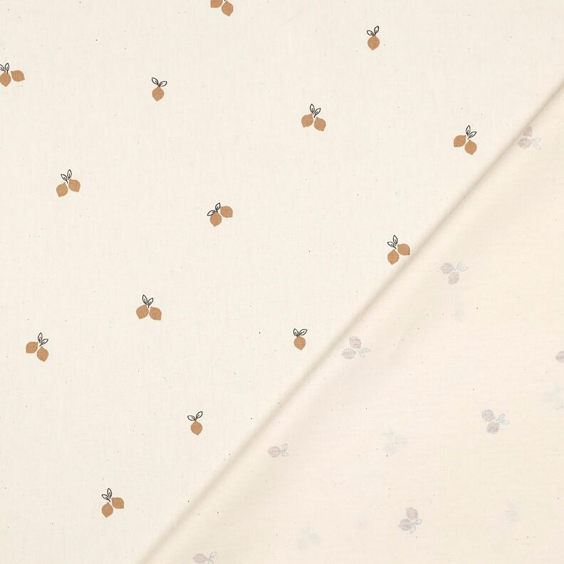 GOTS Popeline coton petits citrons | Poppy Fabrics – nature/brun faon,  image number 4