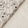 Tissu de décoration Semi-panama Chiens de dessin animé – noir/nature,  thumbnail number 4