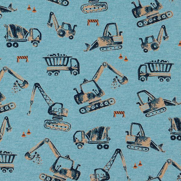 Sweatshirt gratté Véhicules de chantier | by Poppy – gris bleu,  image number 1