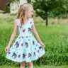 Jersey coton Cheval en fleurs | Glitzerpüppi – bleu glacier/violet pastel,  thumbnail number 5