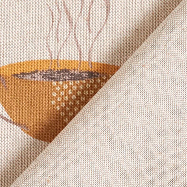 Tissu de décoration Semi-panama Café – carmin/nature,  image number 4