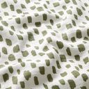 Tissu double gaze de coton Carreaux avec taches – blanc/vert, 