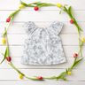 Tissu double gaze de coton Prairie fleurie peinte – blanc/noir,  thumbnail number 5