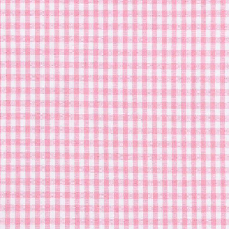 Tissu en coton Vichy à carreaux 0,5 cm – rose/blanc,  image number 1