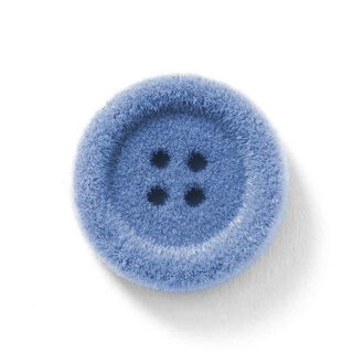 Bouton en velours 4 trous – bleu pigeon, 