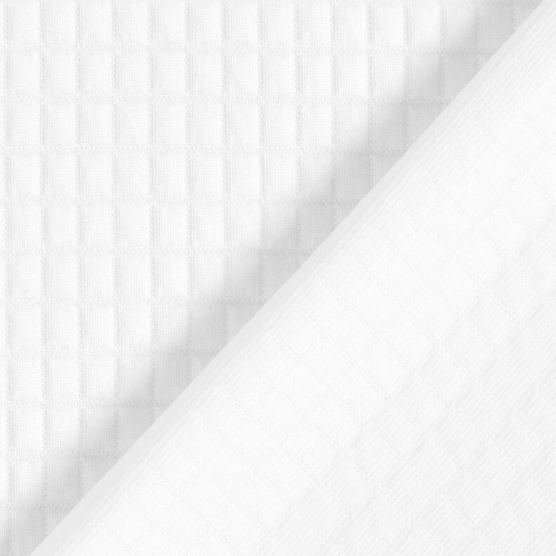 Jersey matelassé à carreaux – blanc, image number 4