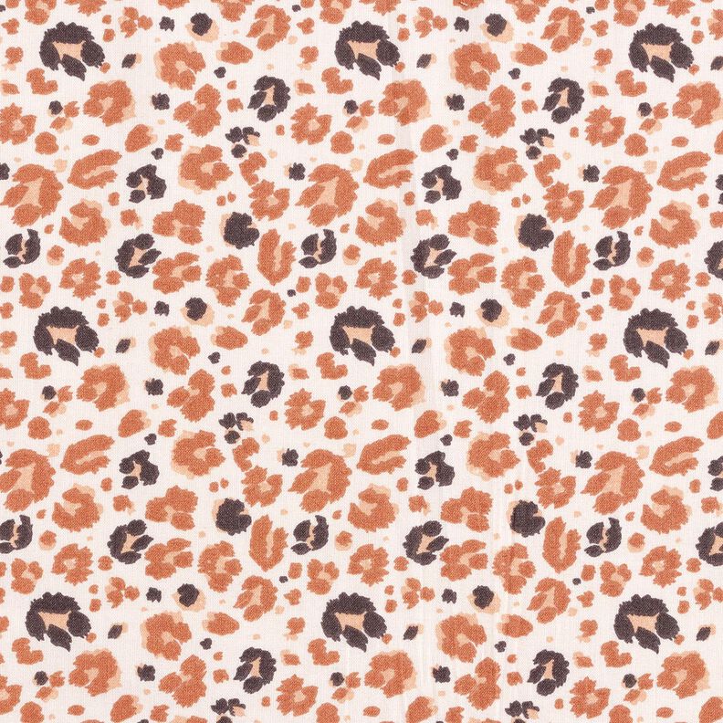 Tissu en coton Cretonne grandes taches léopard – cuivre/beige clair,  image number 1