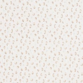 Batiste de coton fin Imprimé léopard ajouré en dobby – blanc/anémone, 