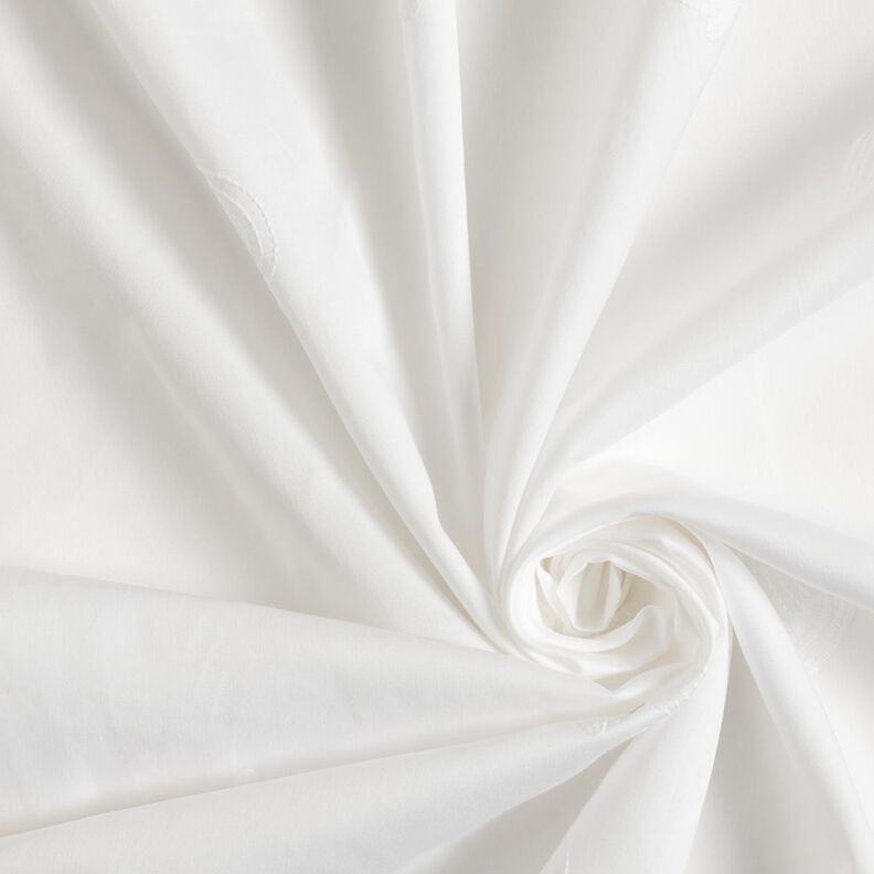 Satin de coton Broderie arcs-en-ciel – blanc,  image number 3