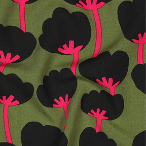 Lenzing Ecovero™ Poppies | Nerida Hansen – olive/noir, 