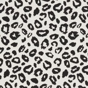 Tissu de décoration Jacquard Léopard – ivoire/noir, 