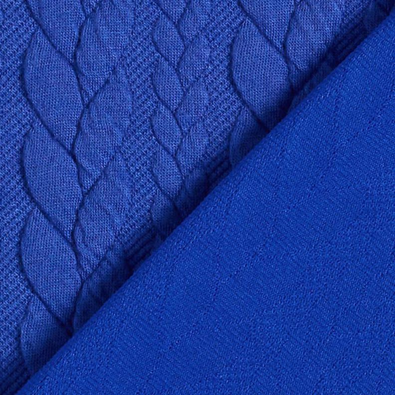 Jersey jacquard Cloqué Torsades – bleu roi,  image number 4