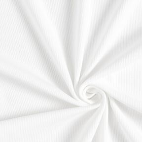 Jersey côtelé côtes 2-1-1-1 fines – blanc, 