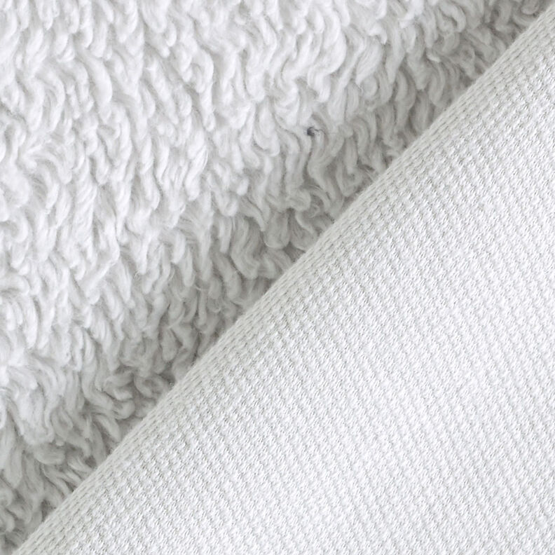 Sherpa Coton mélangé Uni – argent,  image number 4