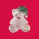 Panel French Terry Sweat d’été Nounours de Noël – écru/rouge,  thumbnail number 7