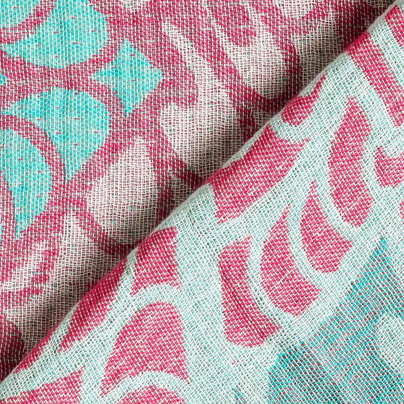 Beachwear serviette hammam ornements jacquard – menthe poivrée/pourpre, image number 4