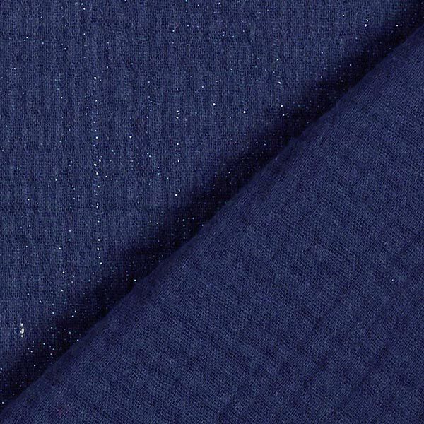 Tissu double gaze de coton fins points scintillants| by Poppy – bleu marine,  image number 4
