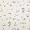 Tissu de décoration Panama Petit bateau – nature/bleu clair,  thumbnail number 1