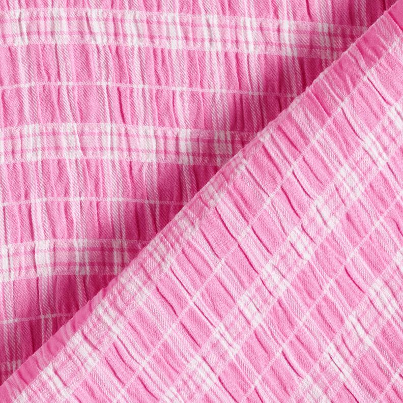 Seersucker Rayures mixtes – rose/blanc, image number 4